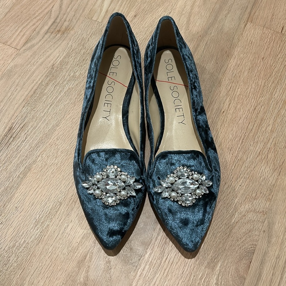 Sole society blue suade shoes